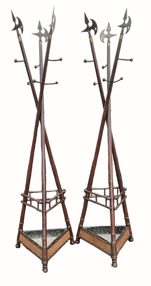 An Unusual Pair of Halberd Stick Stands, French C.1890