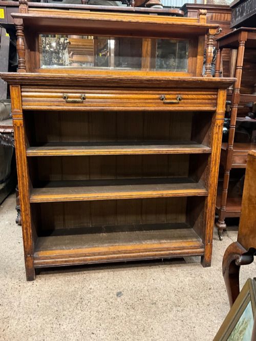 A Good Gillow Oak Open Bookcase