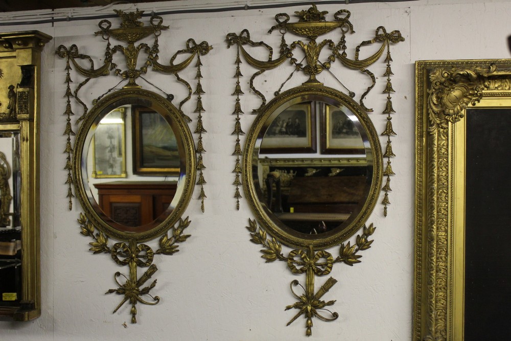 Pair wall mirrors