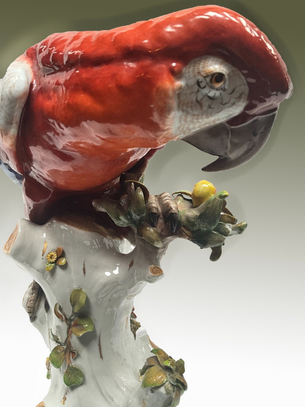 A large German porcelain parrot. c.1890 View III