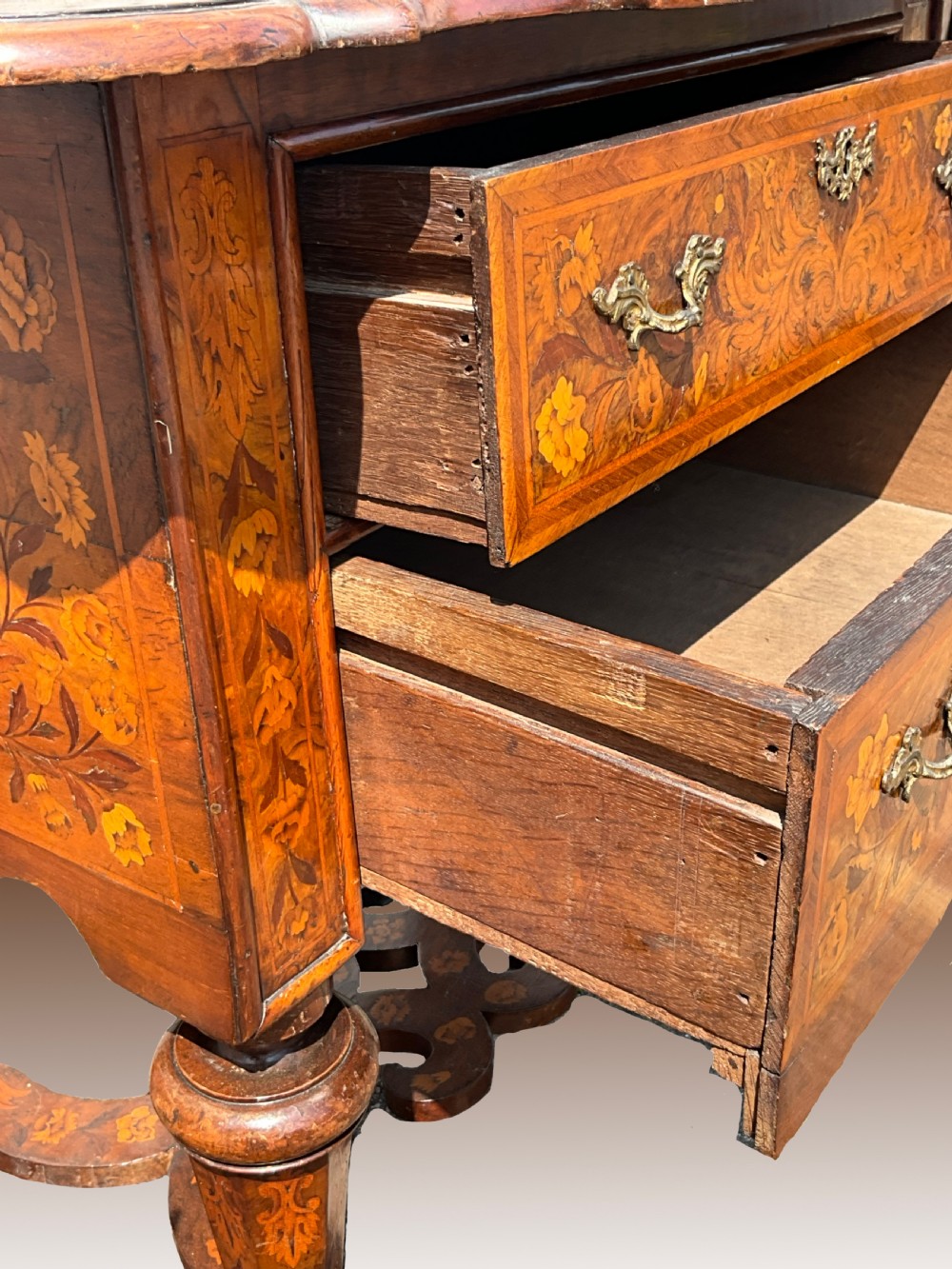 A Dutch Marquetry and Walnut Two Drawer Side Table. c.1820 View III