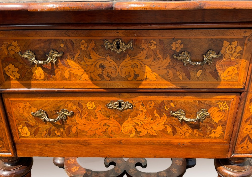 A Dutch Marquetry and Walnut Two Drawer Side Table. c.1820 View IV