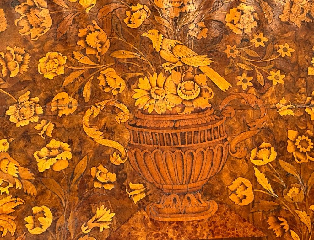 A Dutch Marquetry and Walnut Two Drawer Side Table. c.1820 View V