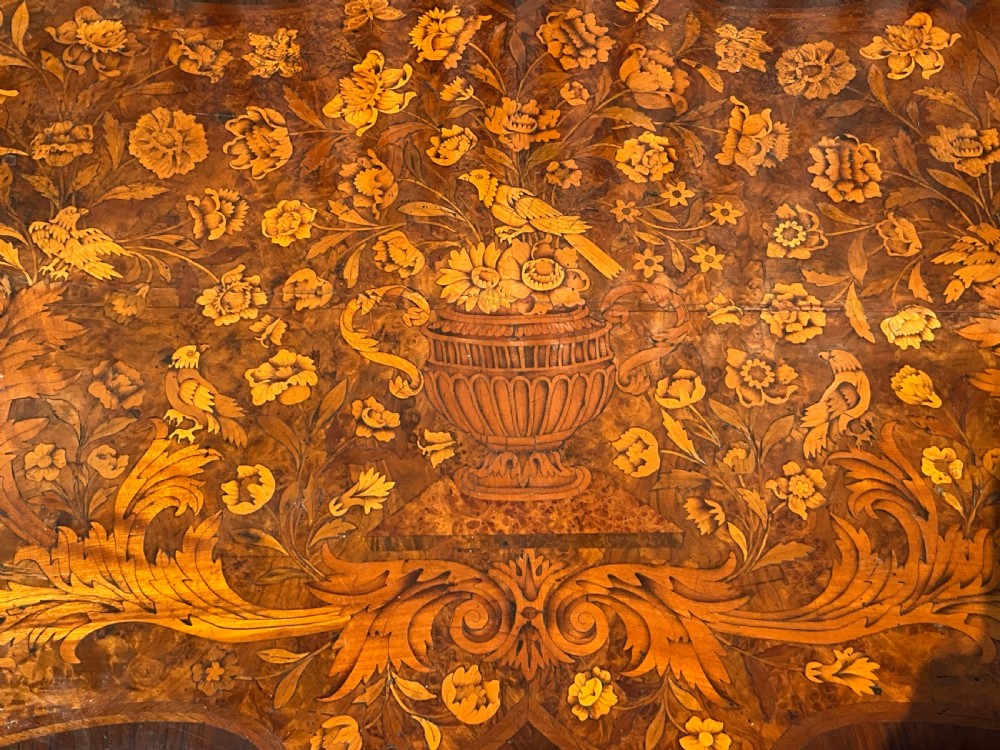 A Dutch Marquetry and Walnut Two Drawer Side Table. c.1820 View VI
