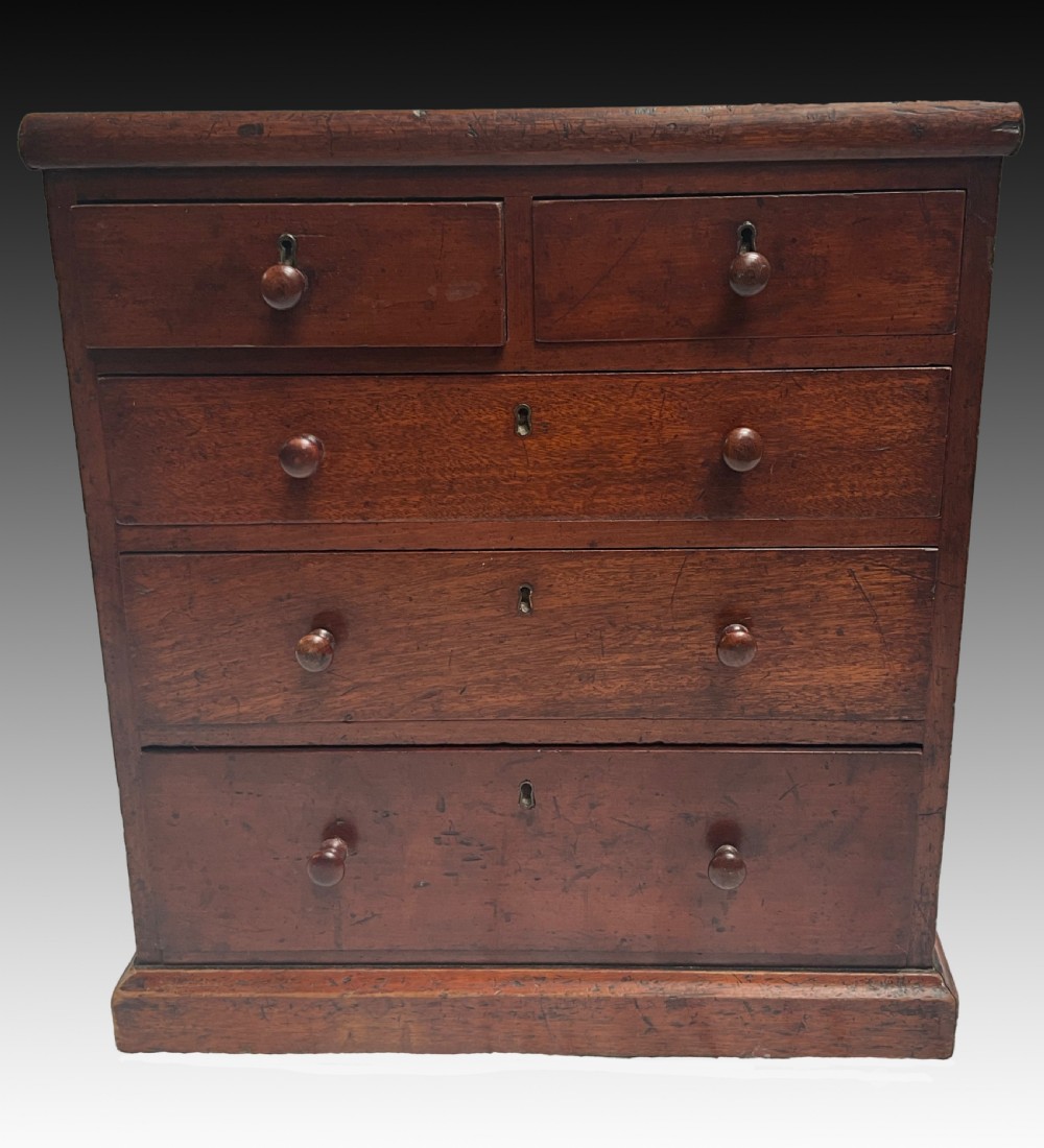 Victorian Mahogany Miniature Chest of Drawers View III