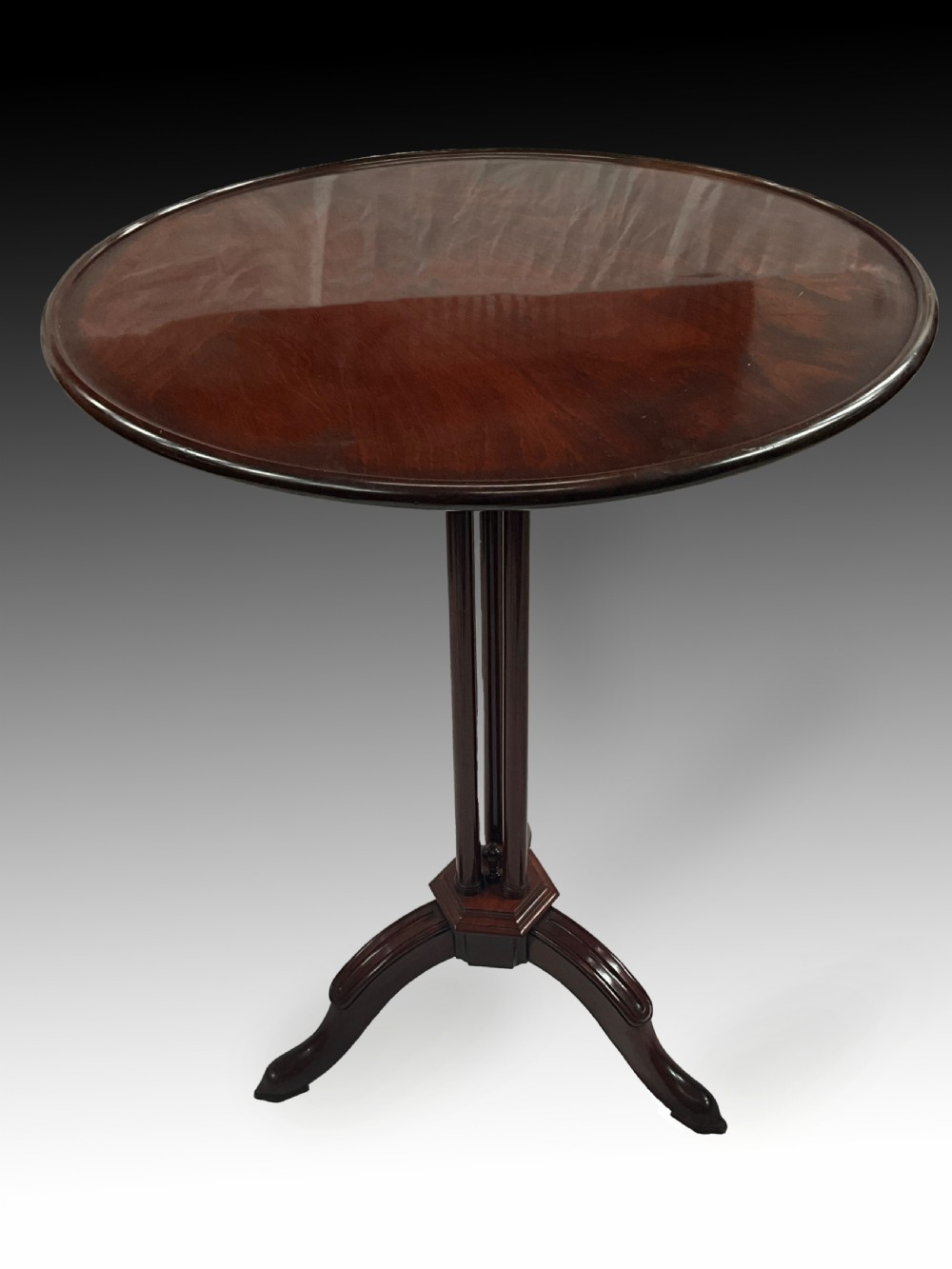 A High Quality Mahogany Circular Top Table by Maison Krieger Paris c.1860
