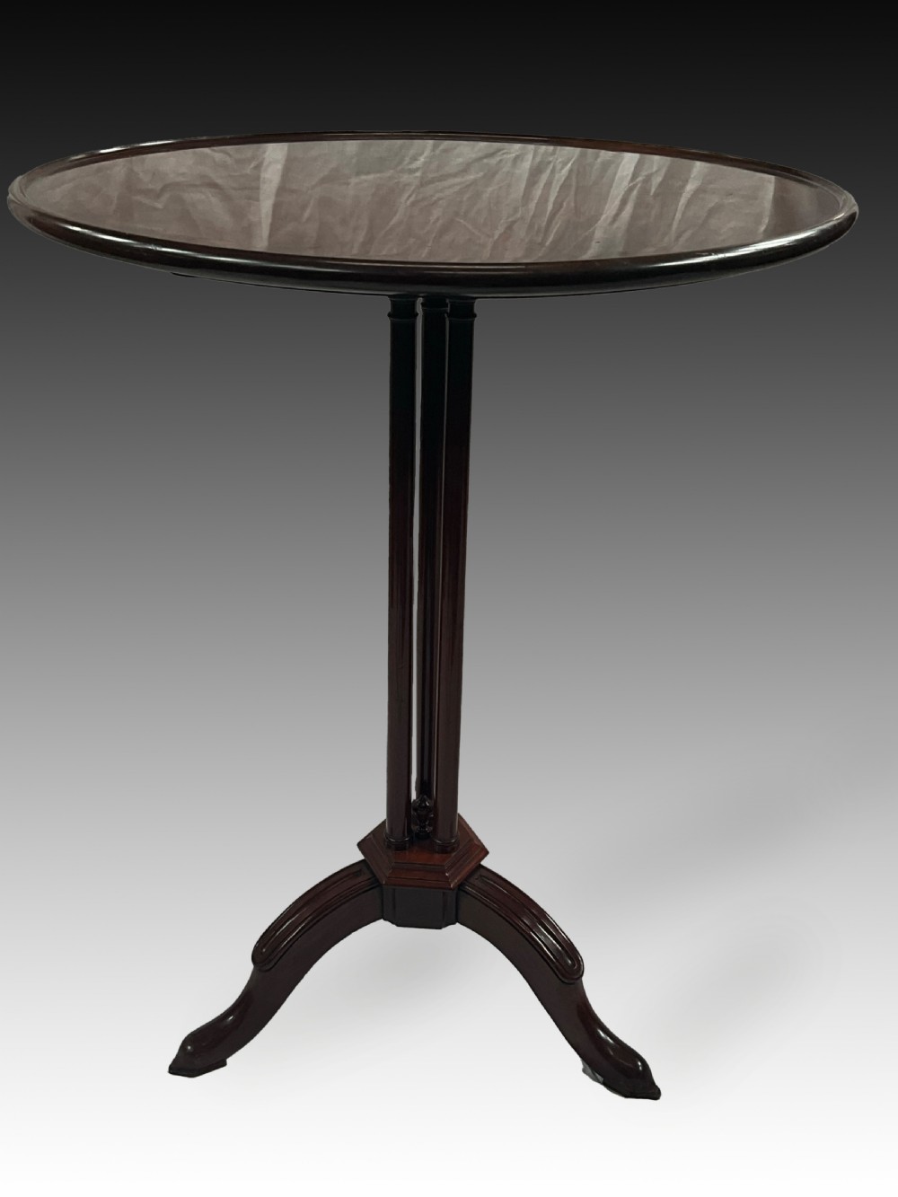 A High Quality Mahogany Circular Top Table by Maison Krieger Paris c.1860 View II