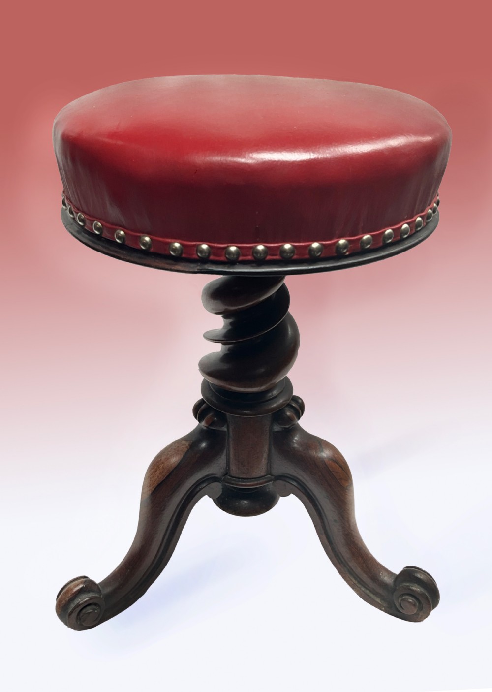 A Revolving Rosewood Piano Stool. View III