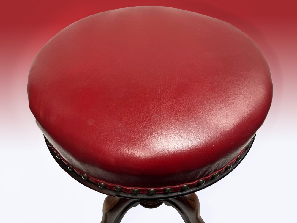 A Revolving Rosewood Piano Stool. View IV