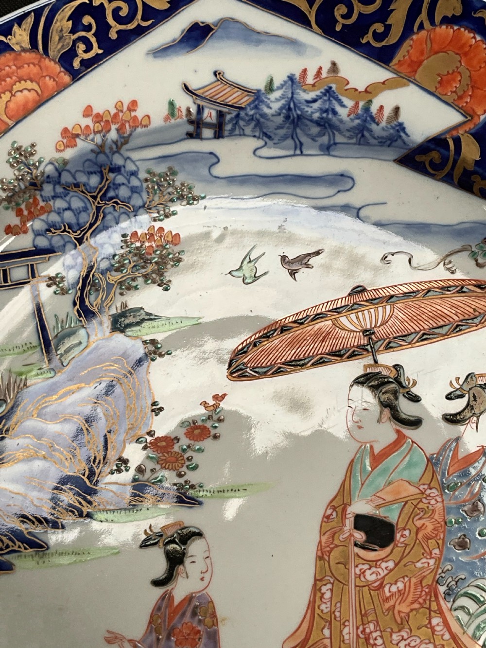 An antique early 20th century Japanese Imari charger View IV
