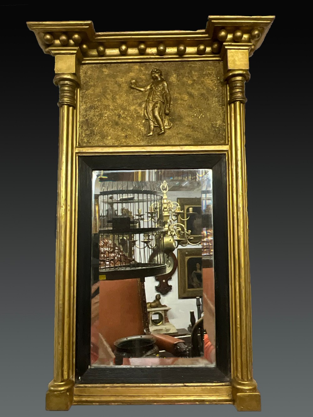 A small early 19th century gilt pier mirror. Circa 1820. View II