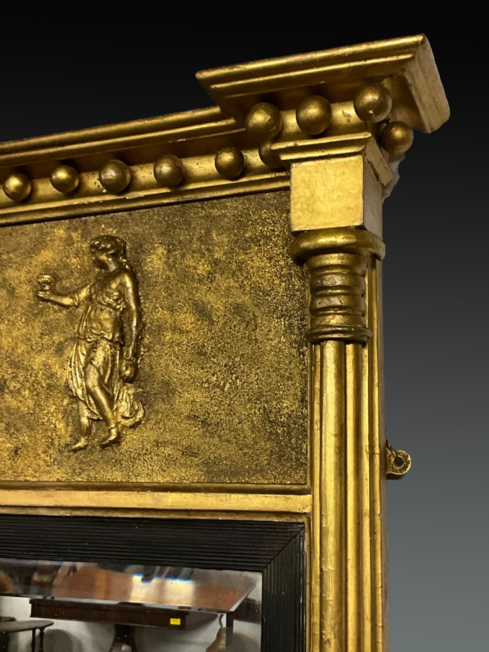A small early 19th century gilt pier mirror. Circa 1820. View IV