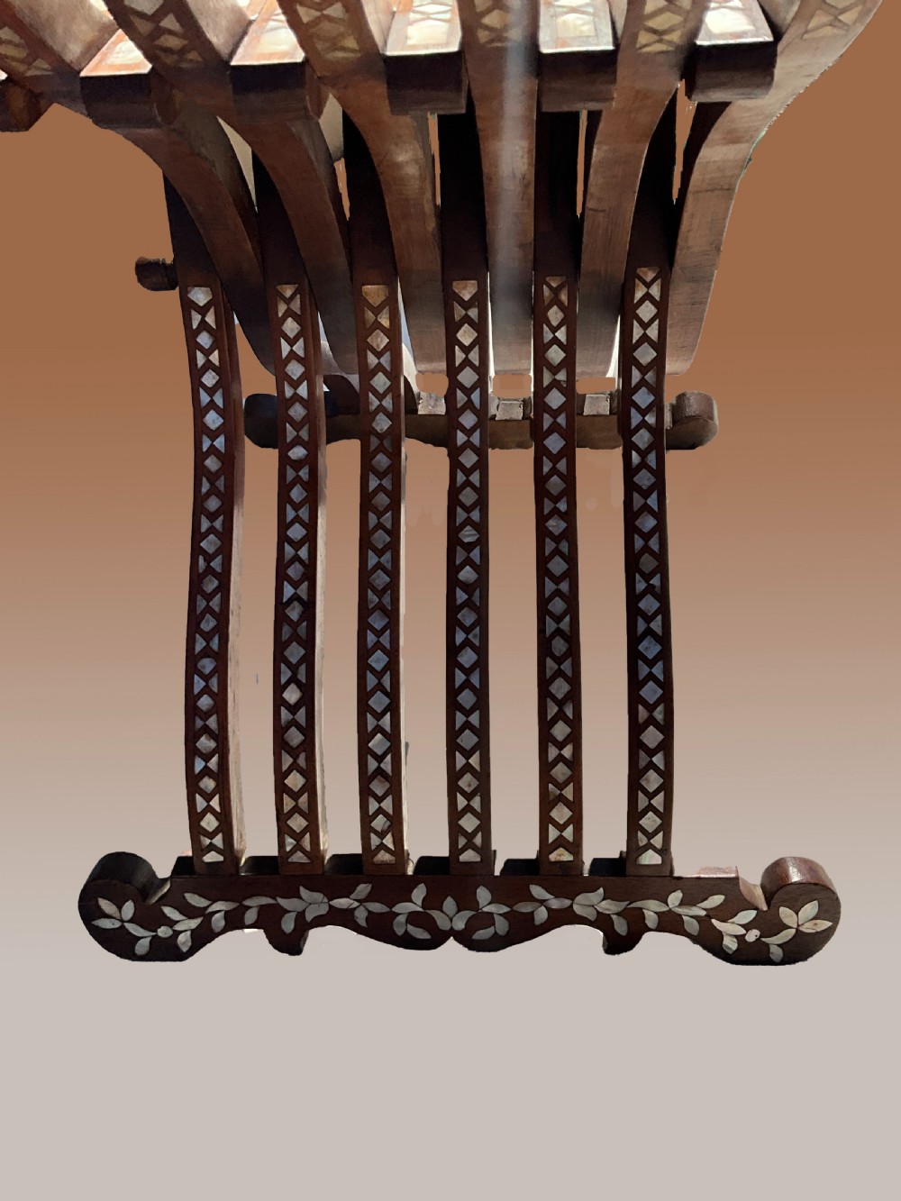 For sale is this magnificent Pair of 19th century  Moorish Savonarola chairs. c.1880 View III
