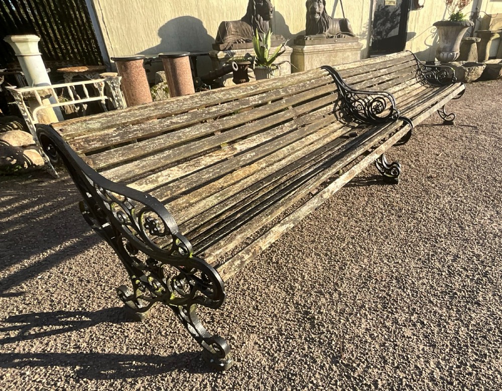 A pair of early 20th century garden benches.