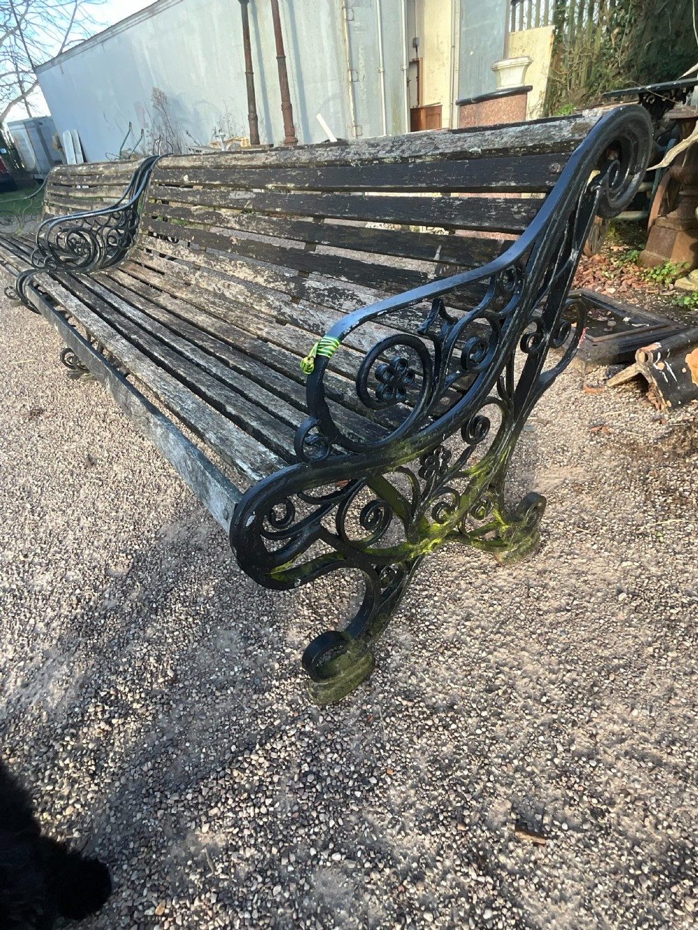 A pair of early 20th century garden benches. View II