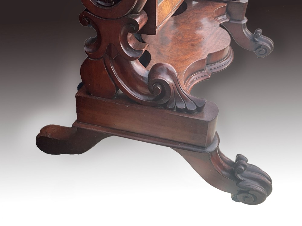 A Victorian mahogany cheval mirror. Circa 1860. View II