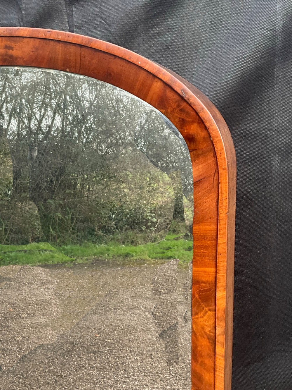 A Victorian mahogany cheval mirror. Circa 1860. View IV