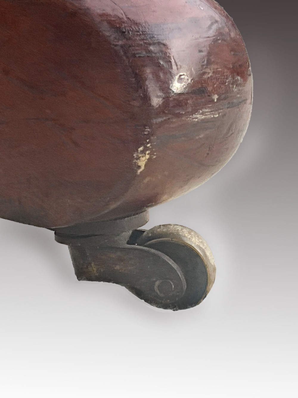 A Victorian mahogany cheval mirror. Circa 1860. View VIII