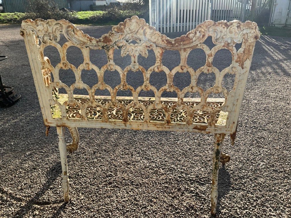 A Good Victorian heavy cast iron garden bench. View II