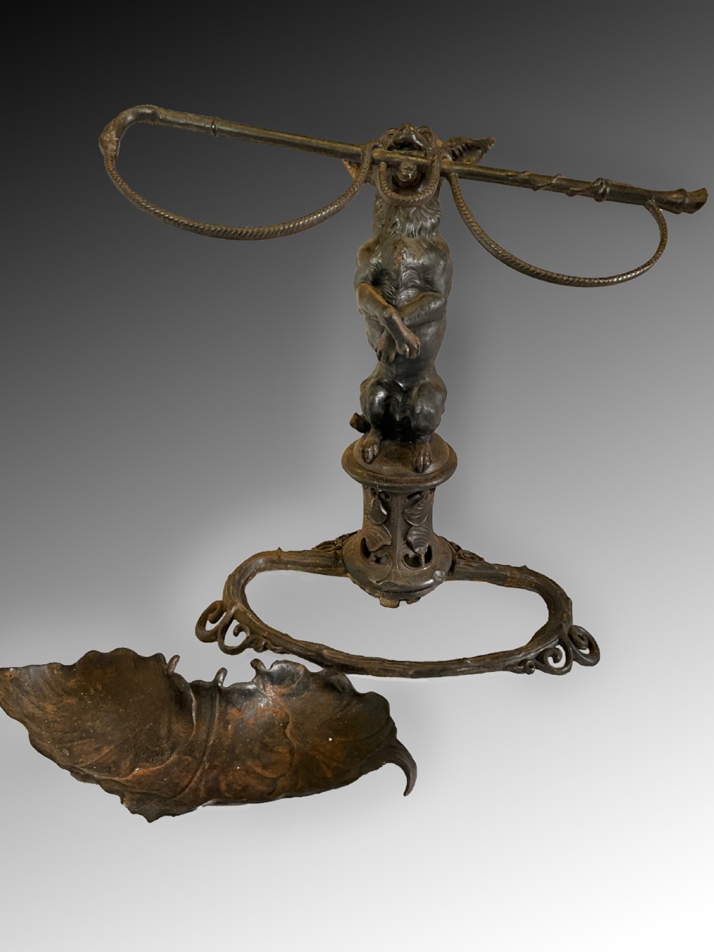 A Coalbrookdale style pattern cast iron walking stick stand. View II
