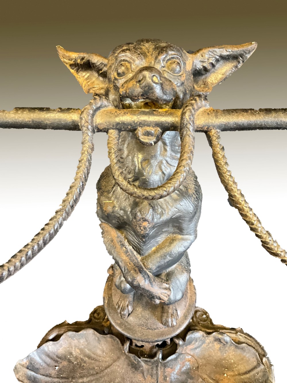 A Coalbrookdale style pattern cast iron walking stick stand. View IV