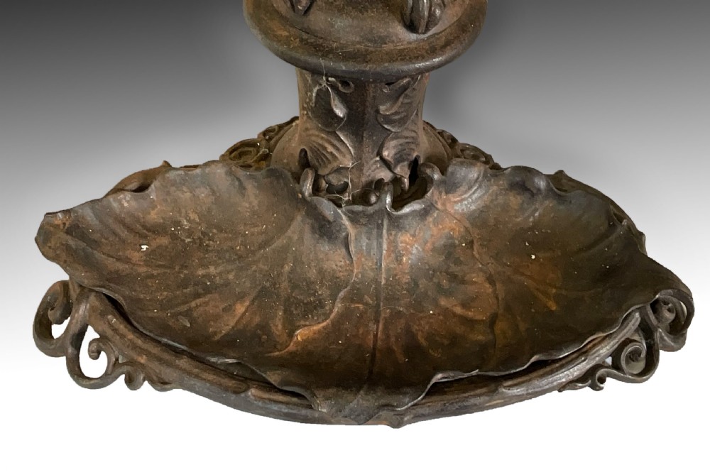 A Coalbrookdale style pattern cast iron walking stick stand. View V