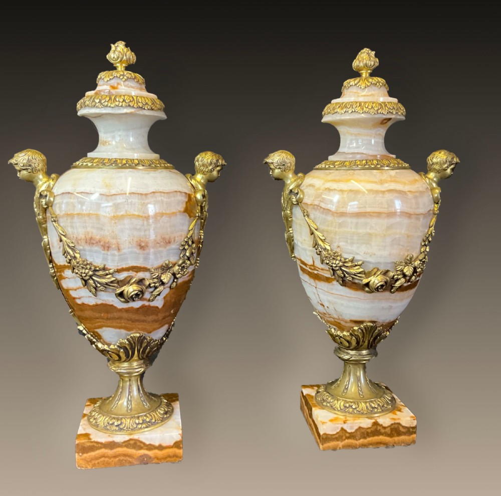 A large pair of Victorian Marble Cassolette's. Circa 1890 View V