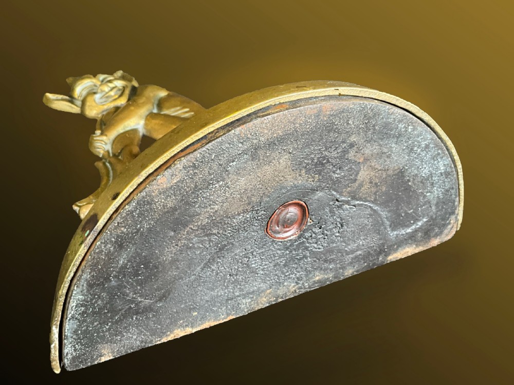 A Brass Weighted Pixie Door Stop View V