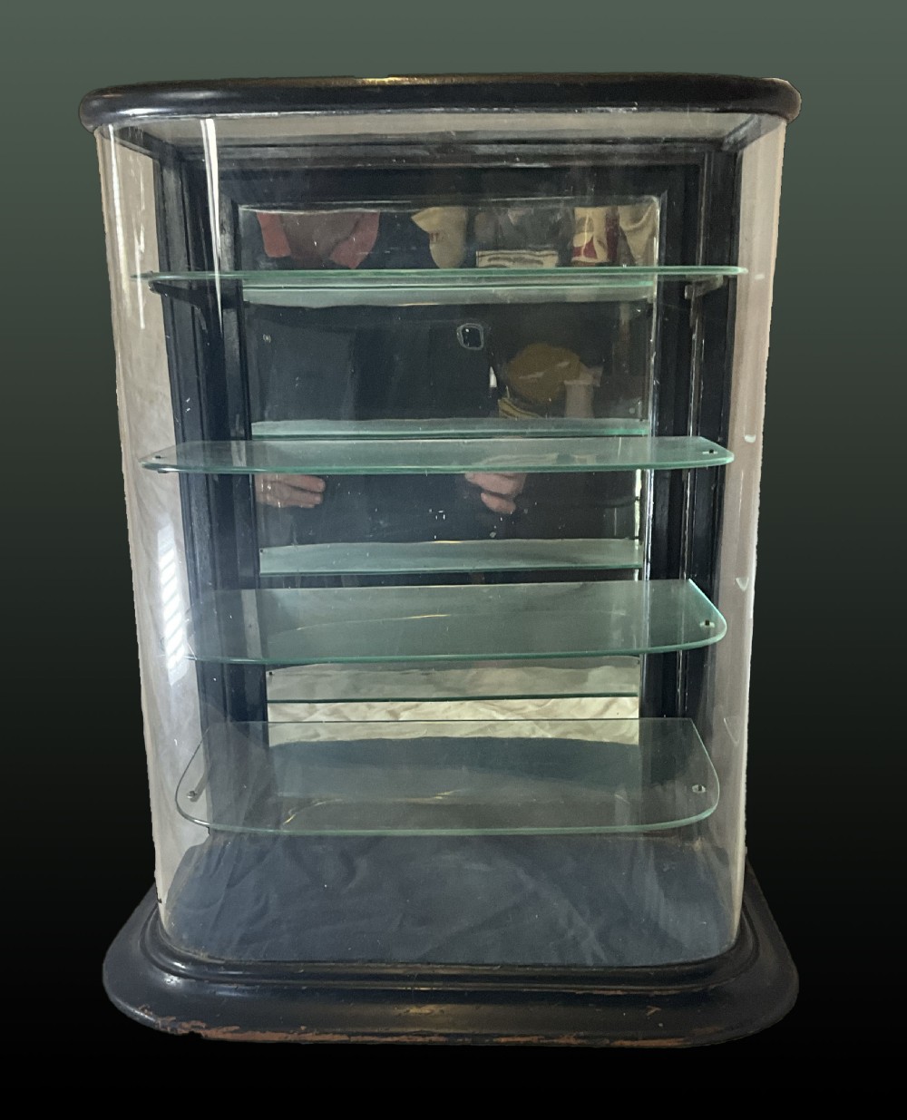 An Authentic and Functional, Late 19th Century Bow Fronted Glazed Table Top Display Cabinet. View II