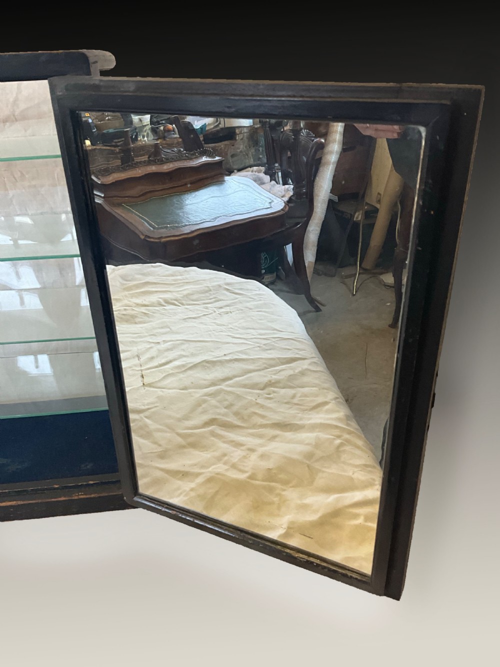 An Authentic and Functional, Late 19th Century Bow Fronted Glazed Table Top Display Cabinet. View V