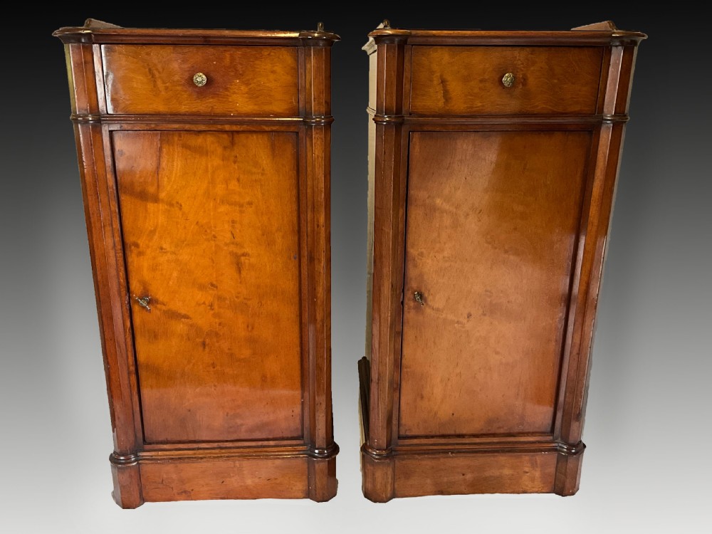 A fine pair of mahogany bedside cupboards. Circa 1860