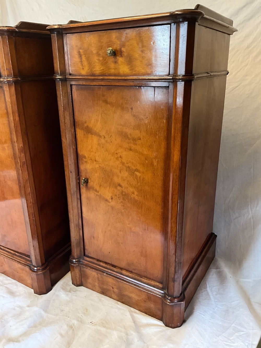 A fine pair of mahogany bedside cupboards. Circa 1860 View III