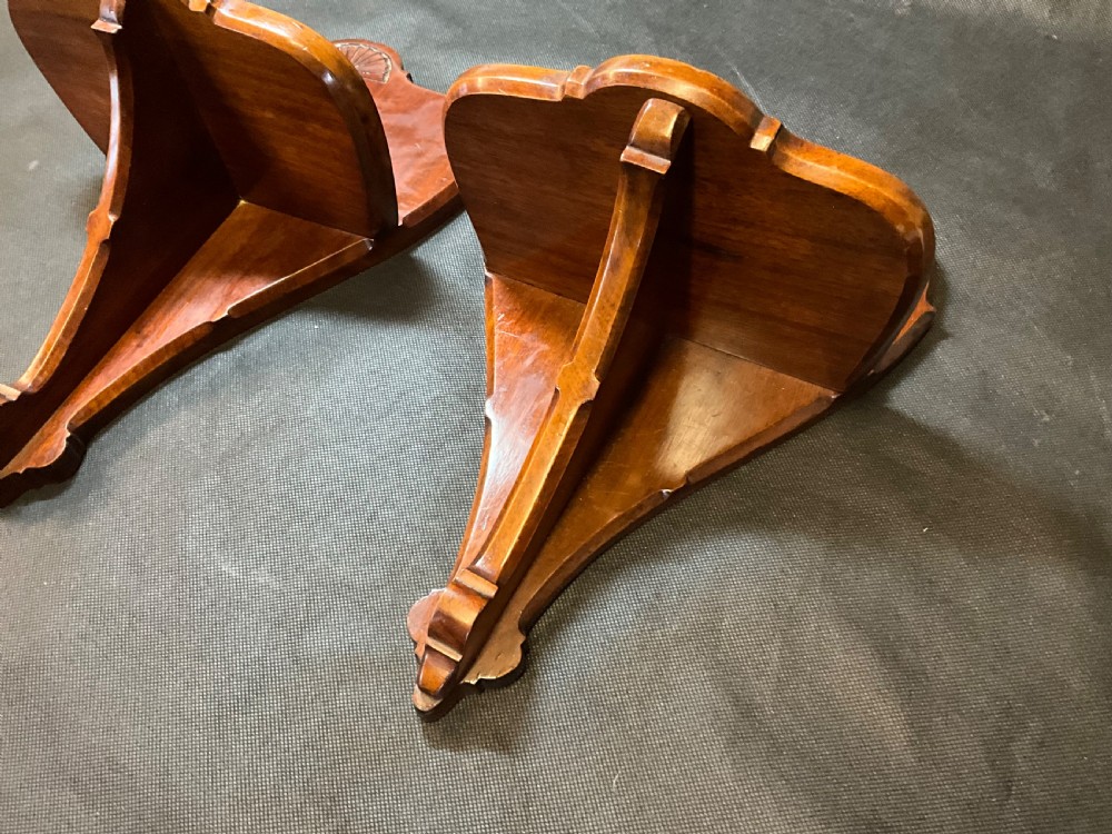 A pair of solid mahogany wall brackets View II