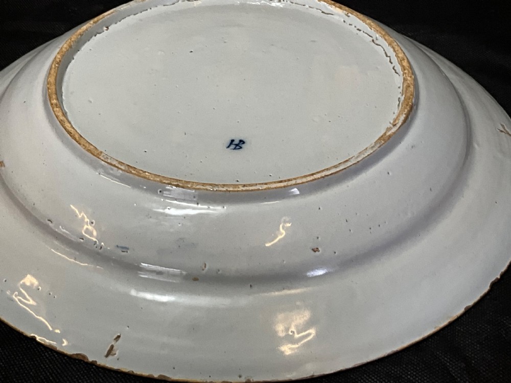 A Pair Of 18th Century Blue And White Delft Plates View V