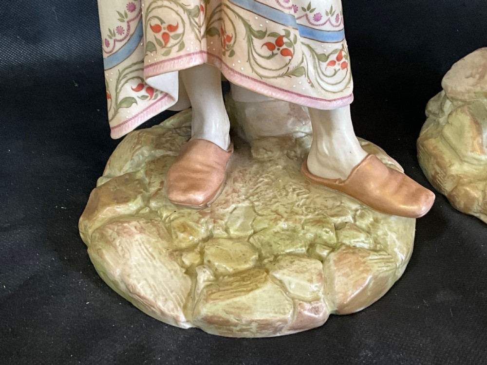 A spectacular large pair of Worcester figures the water carriers View V