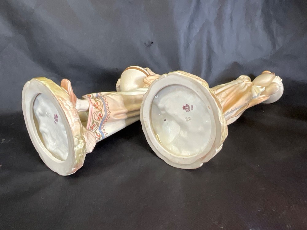 A spectacular large pair of Worcester figures the water carriers View XIII