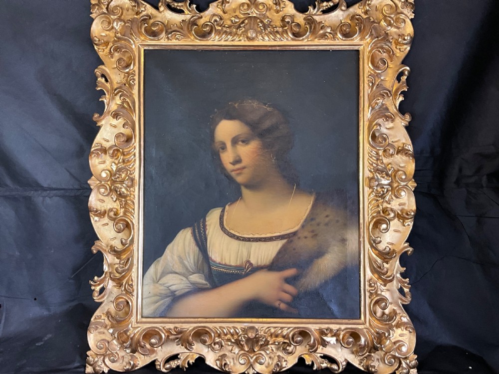 La Fornarina,  19th century oil on canvas copy by L.Baroli