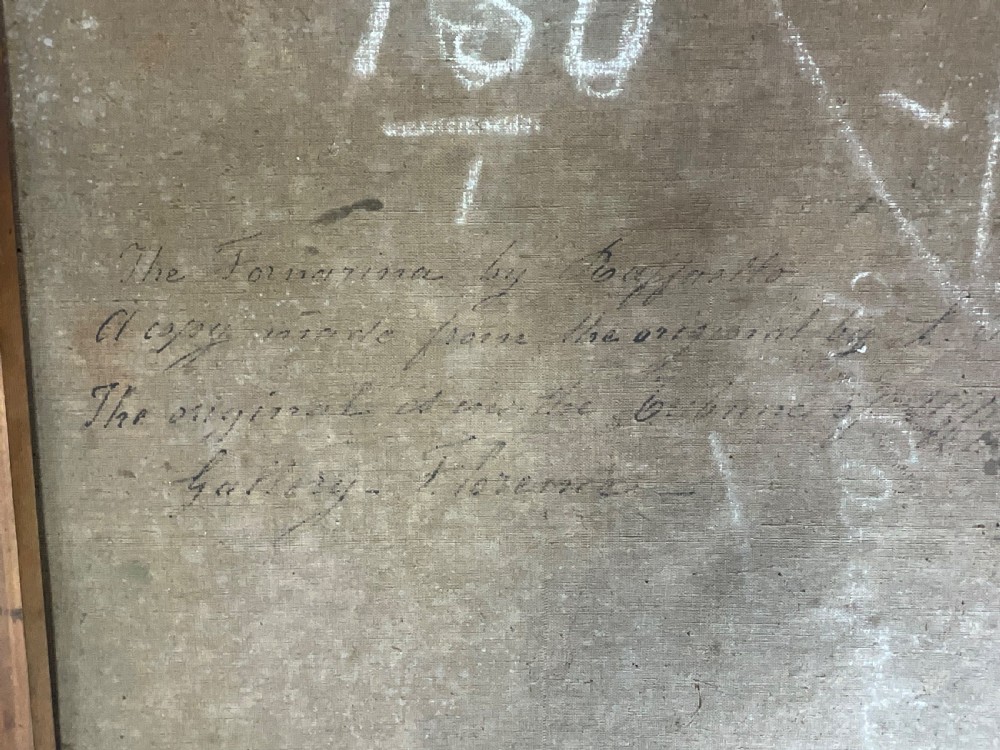 La Fornarina,  19th century oil on canvas copy by L.Baroli View IV