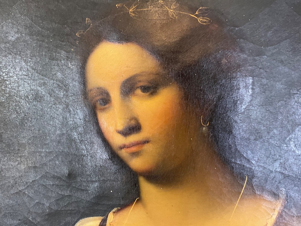 La Fornarina,  19th century oil on canvas copy by L.Baroli View VI