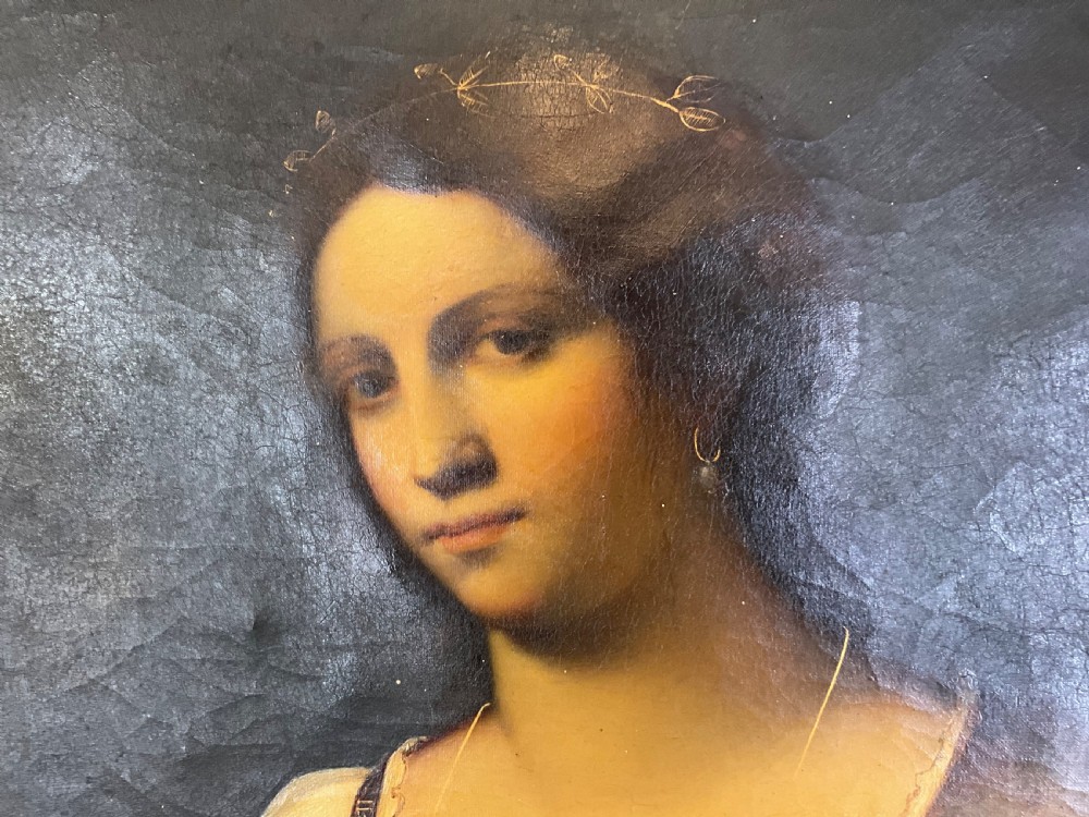 La Fornarina,  19th century oil on canvas copy by L.Baroli View VIII