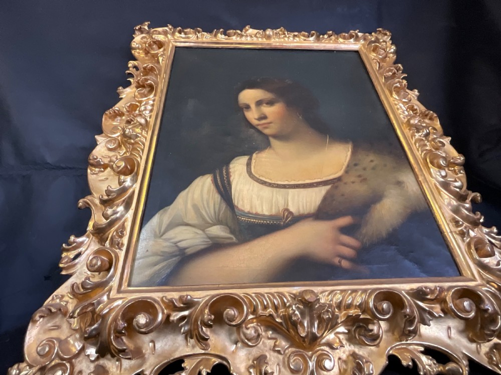 La Fornarina,  19th century oil on canvas copy by L.Baroli View XIV