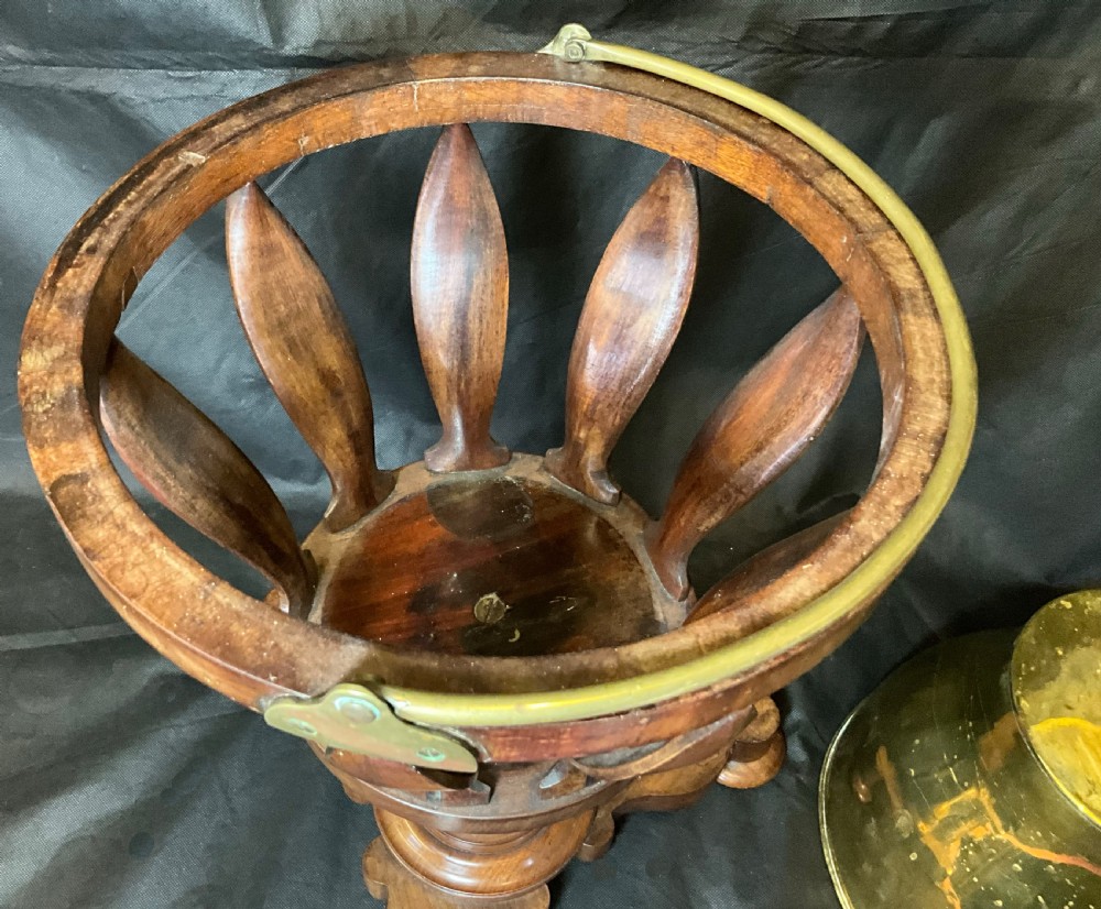An Unusual Dutch Mahogany Waste Paper Bin. View VIII