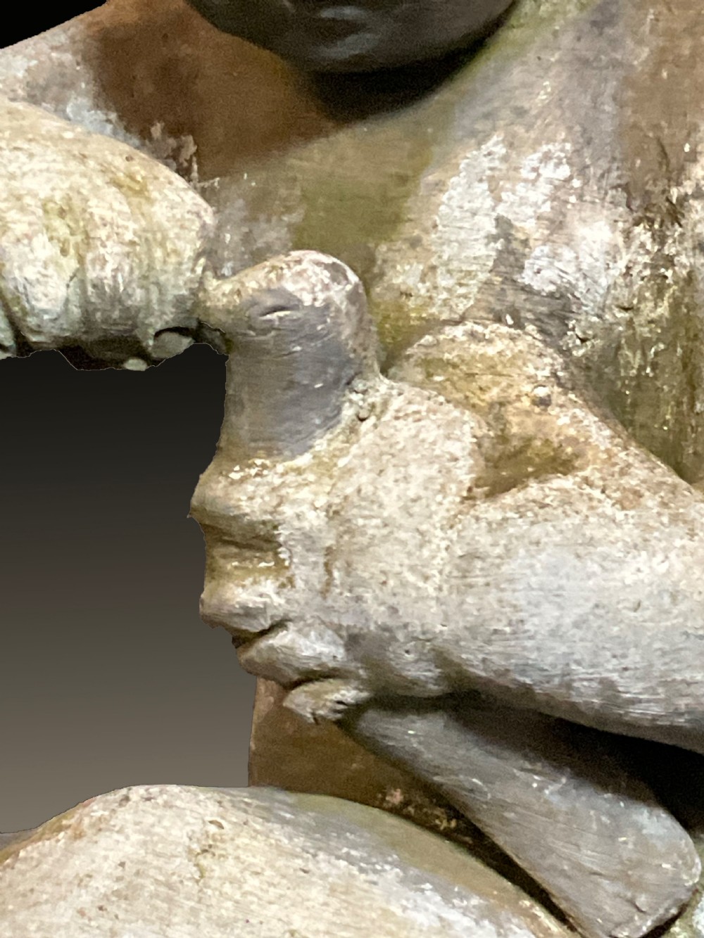 19th Century Lead Statue of Young Child View III
