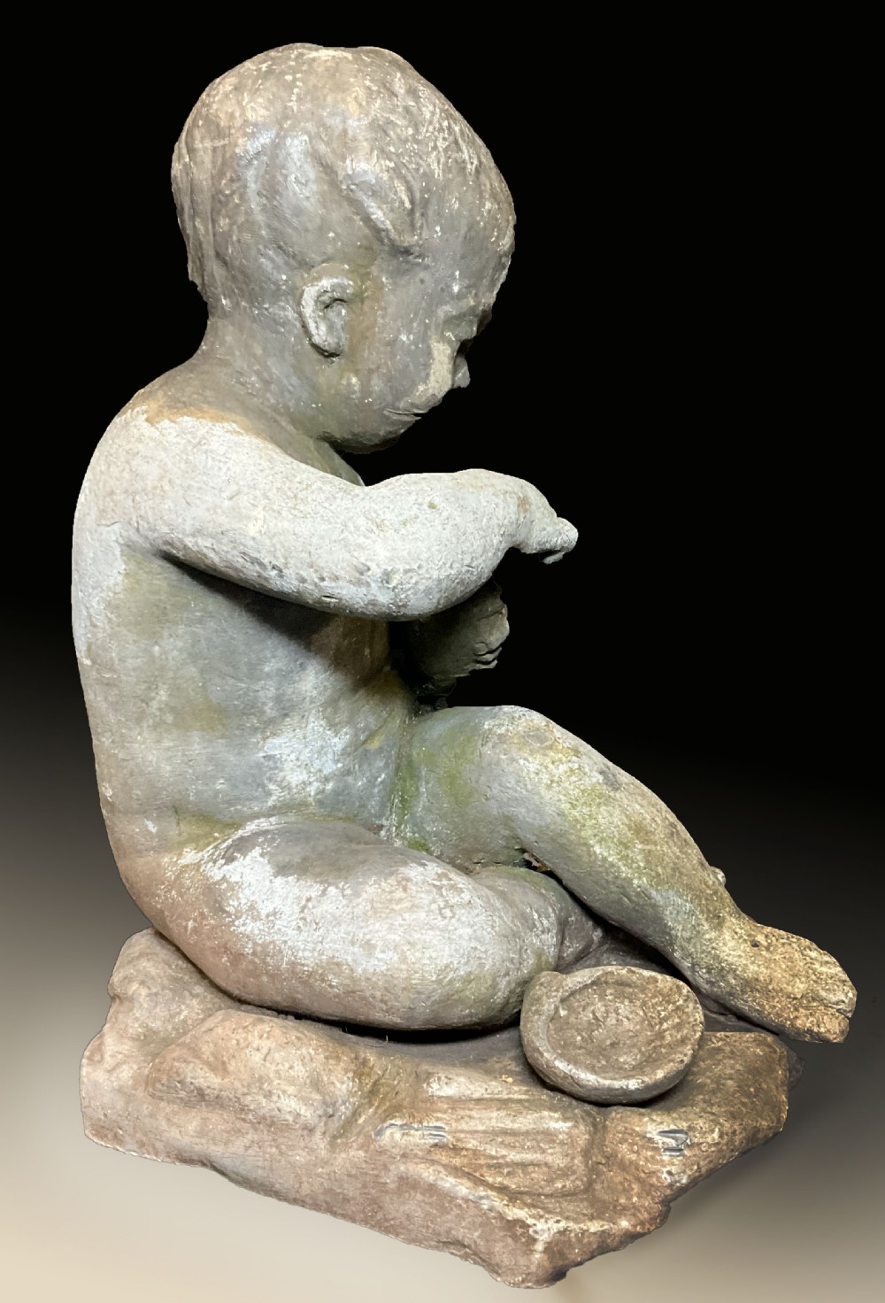 19th Century Lead Statue of Young Child View V