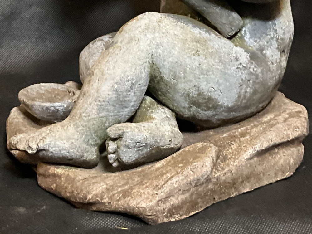 19th Century Lead Statue of Young Child View VIII