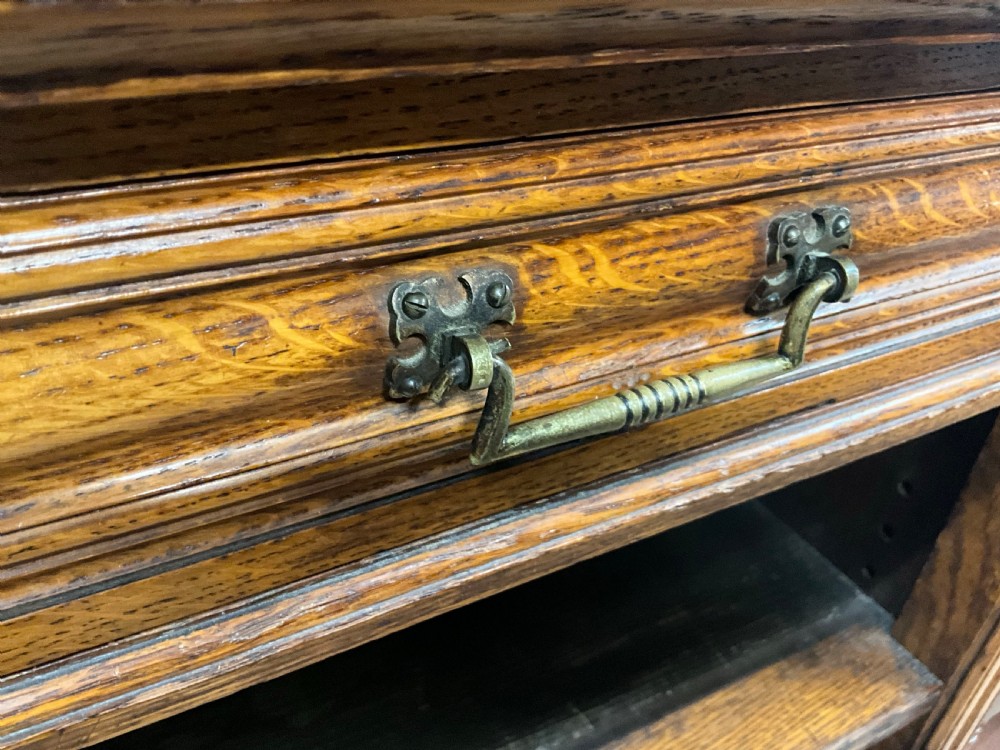A Good Gillow Oak Open Bookcase View II