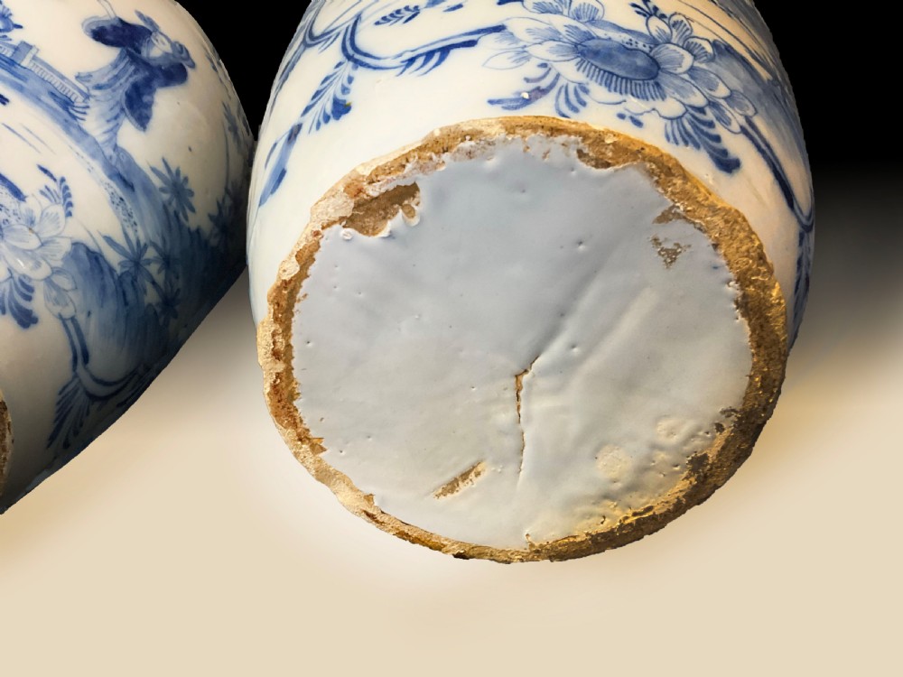 A handsome pair of large Dutch vases.  View V
