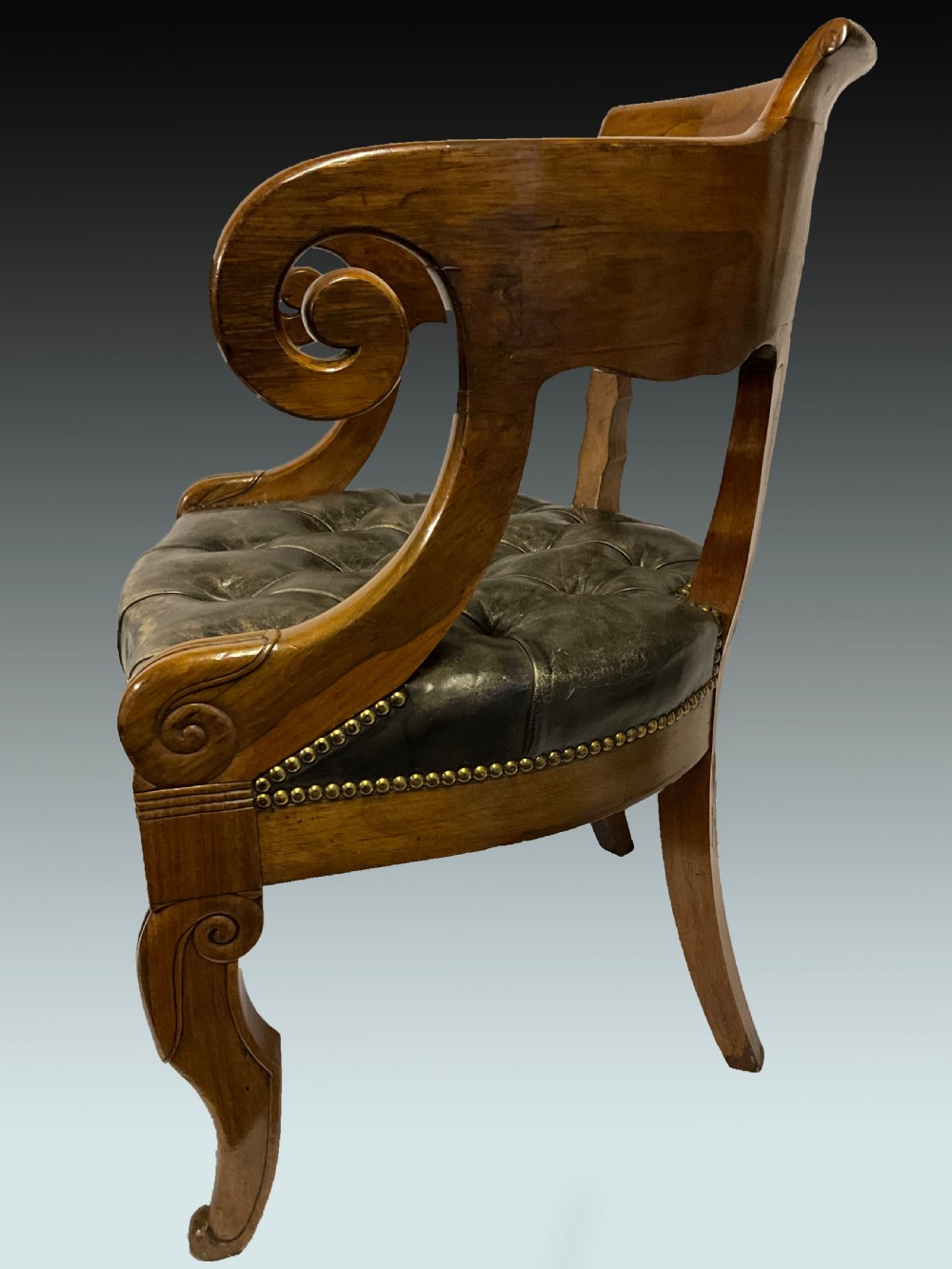 A French Empire desk chair. Circa 1820. View II