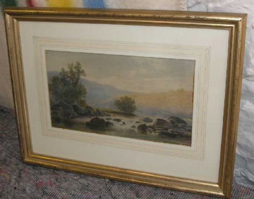 Small Finely Detailed Watercolour by Henry Harris 1874