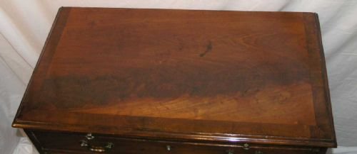 fig 1. 2 FOOT 10 GEORGIAN MAHOGANY CHEST WITH SLIDE